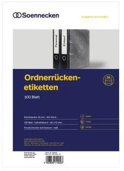 Soennecken Ordneretikett 66309 breit/kurz sk weiß 400 St./Pack.