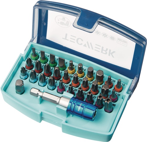 TECWERK Bitsortiment 32-tlg.Schlitz/PH/PZD/TX/TX-BO/6Kt.