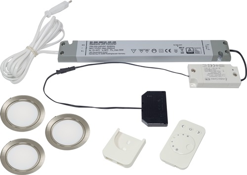 Einbauleuchtenset Chip 58 emotion 12 V 4 W Rahmenfarbe Edelstahloptik L&S