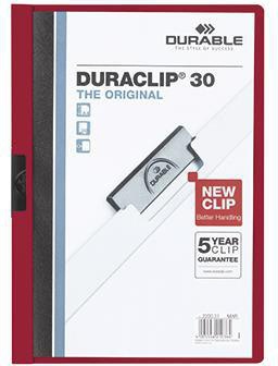 DURABLE Klemmmappe DURACLIP 30 220031 DIN A4 Hartfolie aubergine