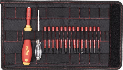 Schraubendrehersatz slimVario 16-tlg.m.Wechselkl.VDE isol.WIHA