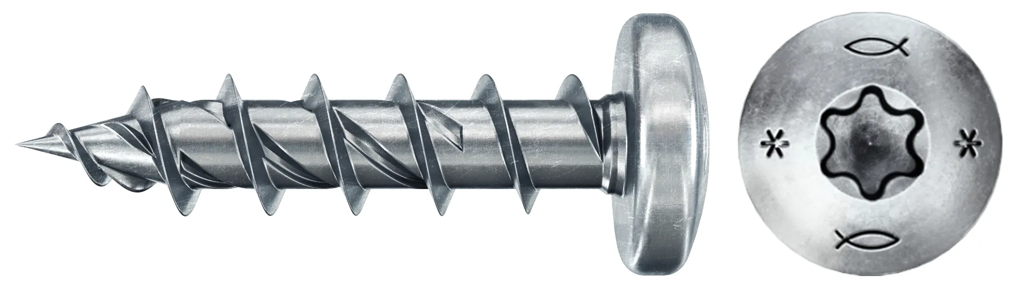 fischer PowerFast FPF II PTF 5,0 x 25 BC 200 Panhead mit Innenstern TX Vollgewinde galvanisch verzinkt, blau passiviert
