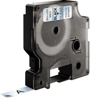 DYMO Schriftbandkassette D1 S0720670 9mmx7m schwarz auf transp.