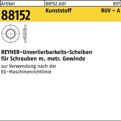 Unverlierbarkeitsscheibe R 88152 4/4,2x 9x1,2 Ku. natur 100 Stück