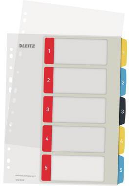 Leitz Register Cosy 12400000 A4 bedruckbar PP farbig 1-5
