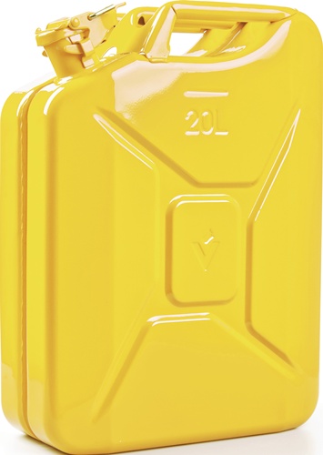 Kraftstoffkanister 20l Zinkgelb RAL 1018 Stahlbl.0,9mm L345xB165xH470mm VALPRO