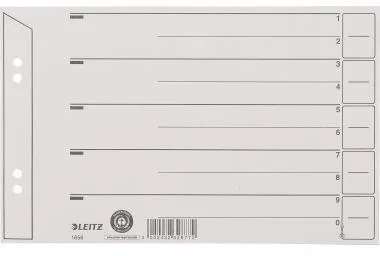 Leitz Trennblatt 16560085 A5 quer 200g Karton grau 100 St./Pack.