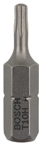 Bosch Schrauberbit Extra-Hart ISO 1173 C6.3 T10H L.25mm 1/4Zoll-Außen-6kt 2er Pack