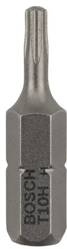 Bosch Schrauberbit Extra-Hart ISO 1173 C6.3 T10H L.25mm 1/4Zoll-Außen-6kt 2er Pack