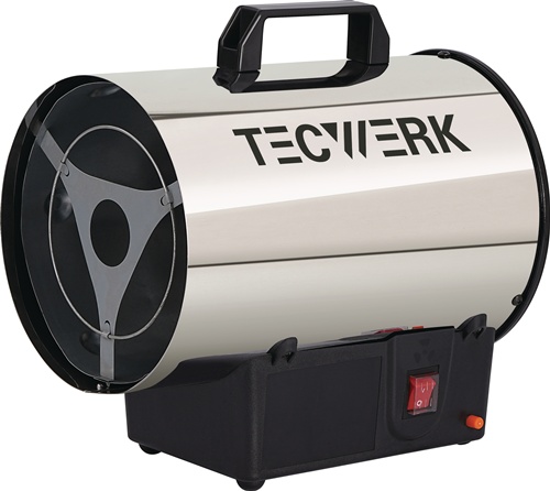 TECWERK Gasheizer 10 kW 500 m³/h 28 W 