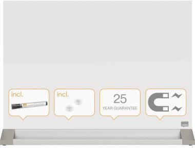 Nobo Schreibtafel Diamond 1905265 584x441mm Glas magnetisch ws