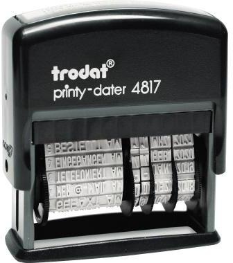 trodat Wortbandstempel Printy Dater 4817 46x4mm grau/schwarz