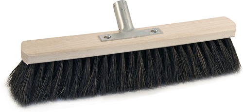 Besen m.Metallstielhalter Flachholz
