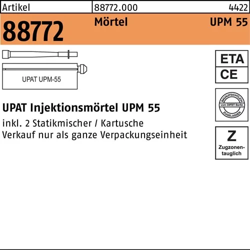 Injektionsmörtel R 88772 UPM 55-390 6 Stück UPAT