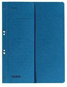 Falken Ösenhefter 80003809 DIN A4 kaufm. Heftung 250g Karton blau