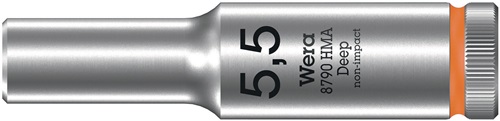 Steckschlüsseleinsatz 8790 HMA Deep 1/4 Zoll a6-KT.SW 5,5mm L.50mm WERA