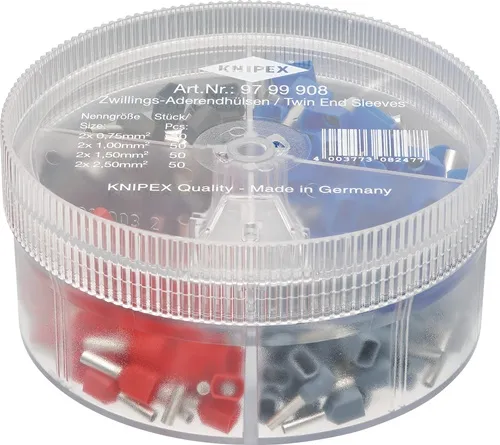 Sortimentsbox 200-tlg.2x0,75-2x2,5mm² Ku.-Box KNIPEX