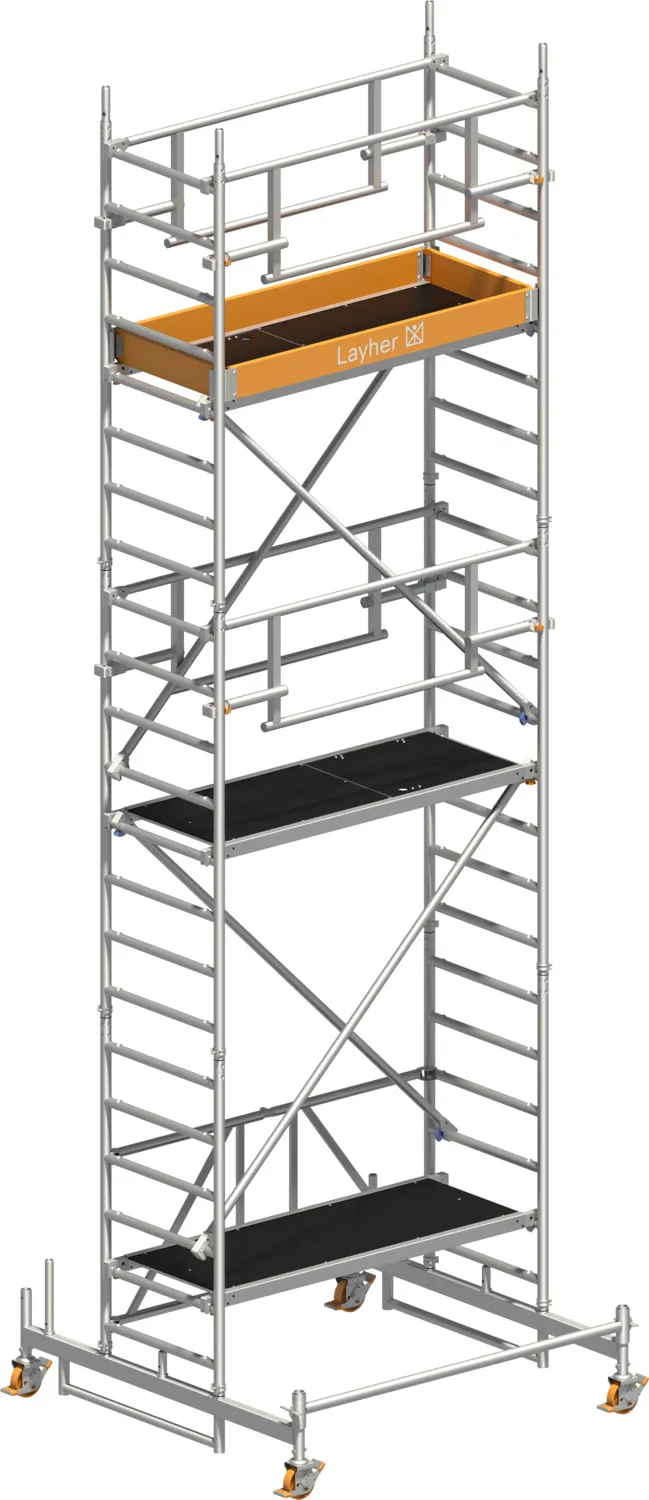 Layher Fahrgerüst Zifa P2 SAFETY PLUS mit Doppelgeländer Typ: 1426215 | SH: 4,76 m / AH: 6,76 m