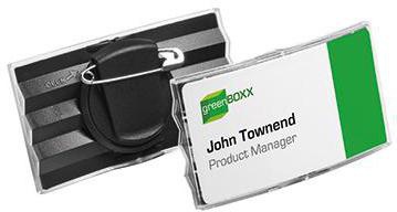 DURABLE Namenschild konvex 812858 75x40mm Acryl tr 25 St./Pack