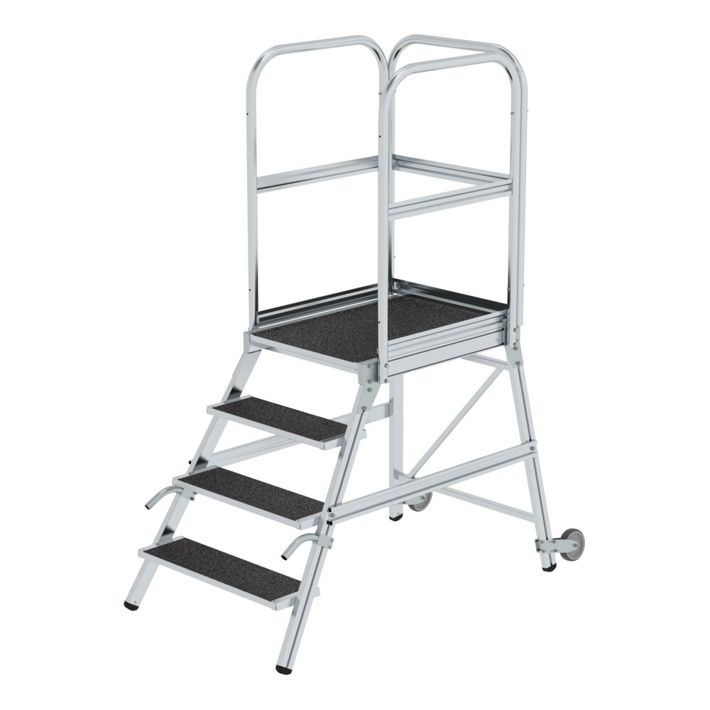 MUNK Podesttreppe mit Rollen und Griffen