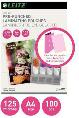 Leitz Laminierfolie 33878 DIN A4 125mic EVA 100 St./Pack.