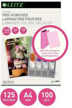 Leitz Laminierfolie 33878 DIN A4 125mic EVA 100 St./Pack.