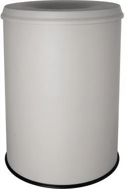 helit Papierkorb H2515482 15l rund Metall lichtgrau