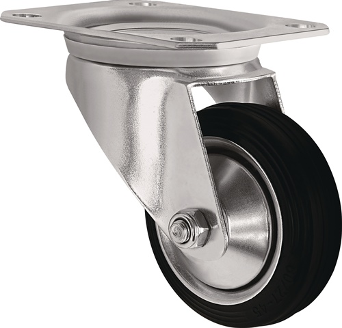 TECWERK Lenkrolle Vollgummi 