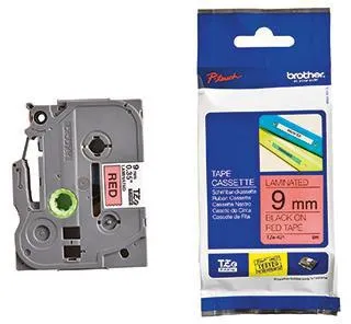 Brother Schriftbandkassette TZE421 9mmx8m laminiert sw auf rt