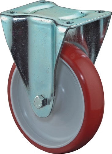 Bockrolle Polyurethan, rot BS ROLLEN