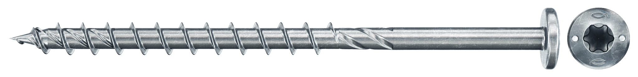 fischer PowerFast FPF II PTP 6,0 x 100 BC 25 Panhead mit Innenstern TX Teilgewinde galvanisch verzinkt, blau passiviert