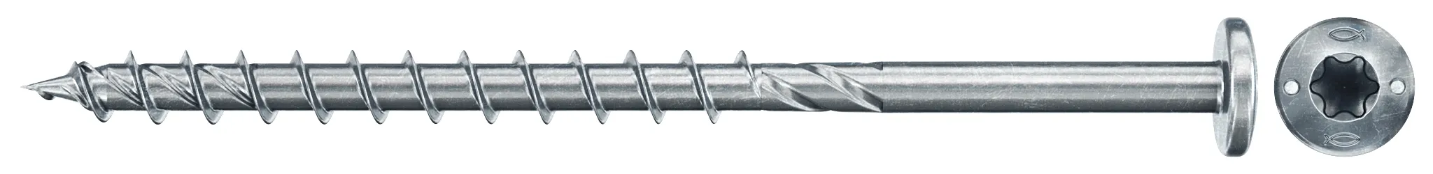 fischer PowerFast FPF II PTP 6,0 x 80 BC 50 Panhead mit Innenstern TX Teilgewinde galvanisch verzinkt, blau passiviert