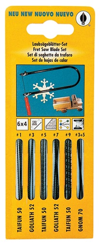 Laubsägeblättersortiment 24-tlg.f.Handsägebögen f.HO/Metall HAUNSTETTER