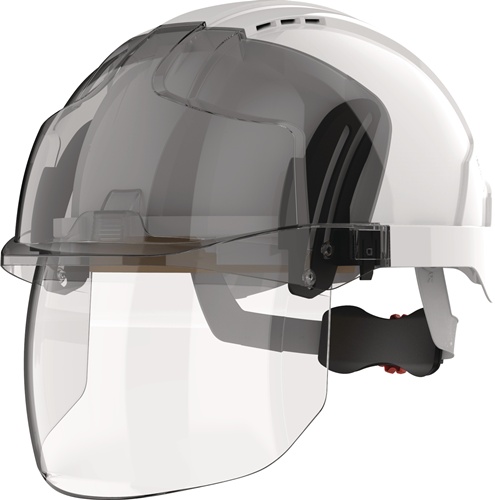 Industriehelm EVO® VISTAshield® weiß/smoke ABS EN 397,EN 50365 JSP
