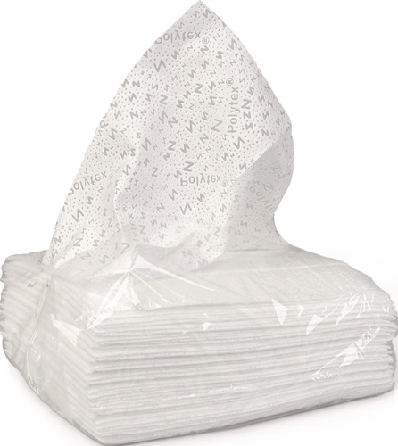 Tü.Polytex®light 1-lagig,m.Polytex-Präg.weiß L.ca.400 mmxB.ca.420mm 12x35St.=420