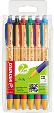 STABILO Kugelschreiber pointball 6030/6 0,5mm sortiert 6 St./Pack.