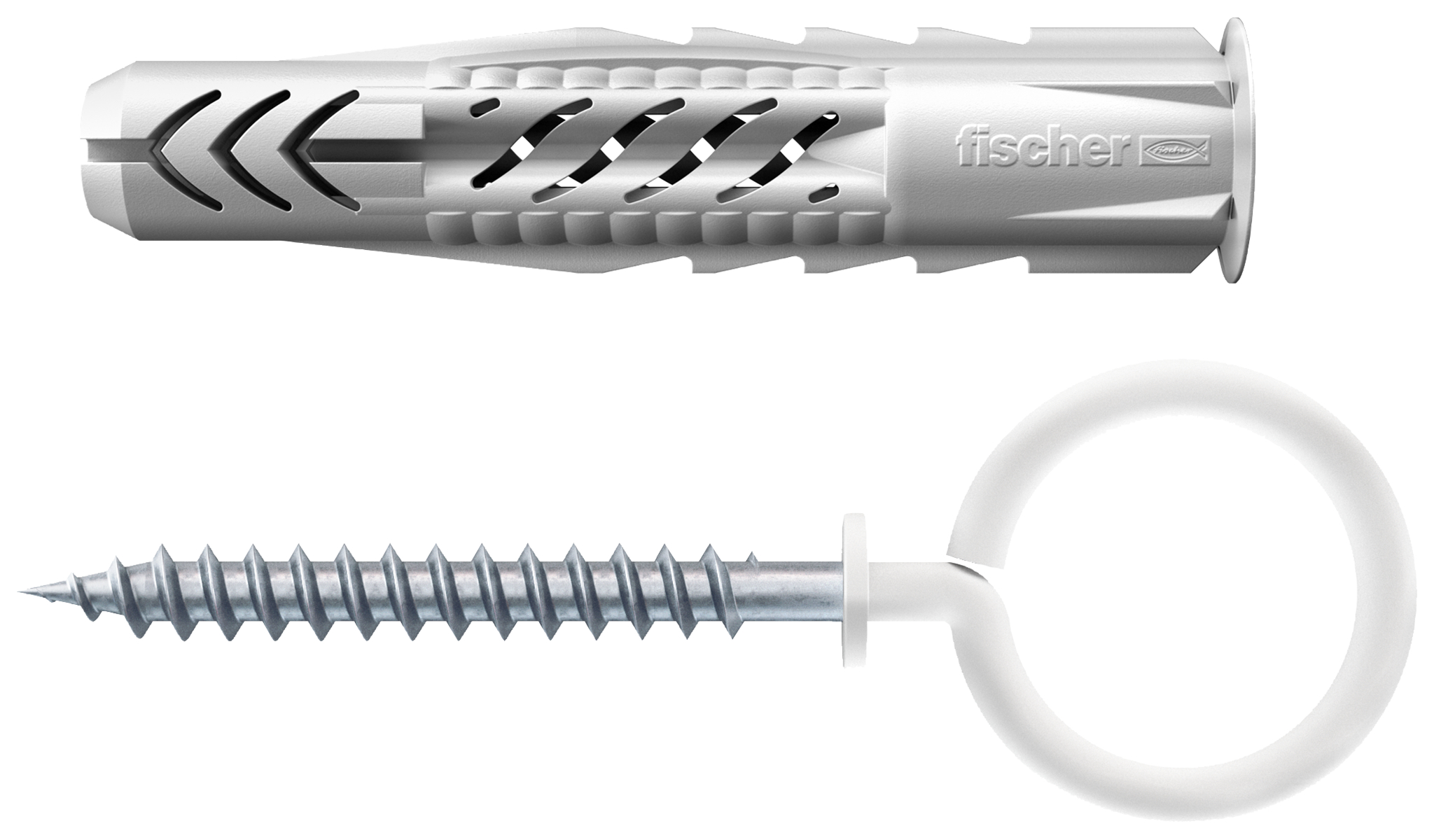 fischer Universaldübel UX 8 x 50 OH mit Ösenhaken, nylonbeschichtet