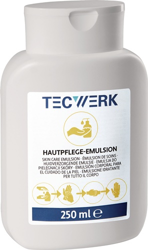 TECWERK Hautpflege-Emulsion 250ml silikonfrei,leicht parfümiert 24 