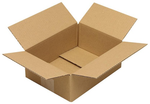 Faltkarton 1-wellig Höhenrillung Maße 230x170x80mm Qualität1.20 B braun TRANSPAK