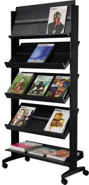 Paperflow Prospektständer Uno 255N.01 5Auflagen mobil schwarz