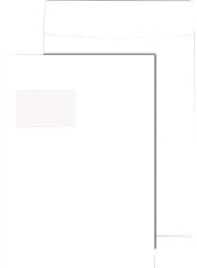 Faltentasche MAILmedia DIN C4 229 x 324 mm (B x H) mit Fenster 140g/m² mit Haftklebung MAILMEDIA