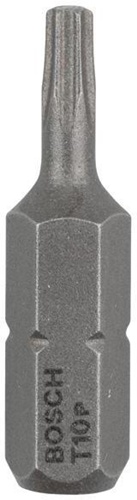 Bosch Schrauberbit Extra-Hart ISO1173 C6.3 T10 L.25mm 1/4Zoll-Außen-6kt 3St.