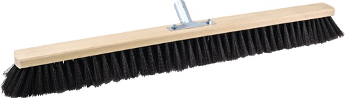 Saalbesen mit Metallstielhalter Flachholz