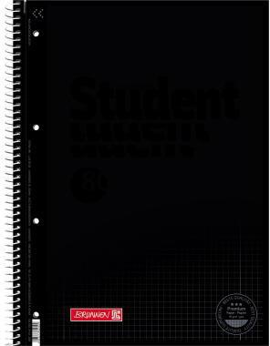 BRUNNEN Collegeblock 1067928190 DIN A4 80Bl. kariert onyx