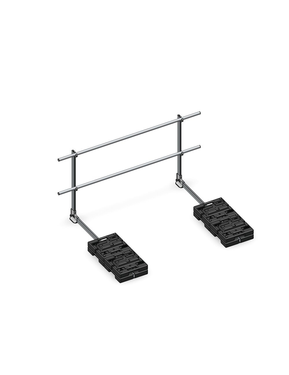 MUNK Ausstiegsgeländer seitlich 2000 mm mit Ballast