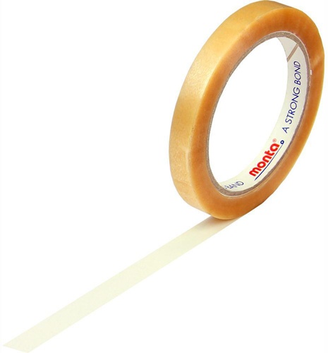 Klebeband monta 220 Breite 12mm Länge 66m S.54µ PVC transparent leise TRANSPAK