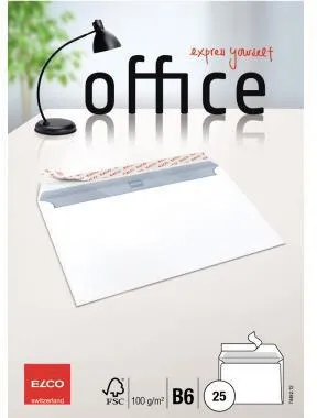 ELCO Briefumschlag Office 7449212 B6 oF hk weiß 25 St./Pack.