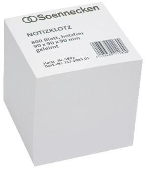 Soennecken Notizklotz 5803 9x9x9cm 800Blatt weiß