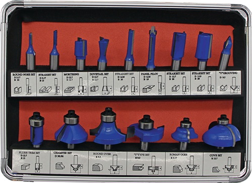 HM-Oberfräserkassette 973CT15A 15-tlg.Schaft-D.8mm HM FISCH-TOOLS