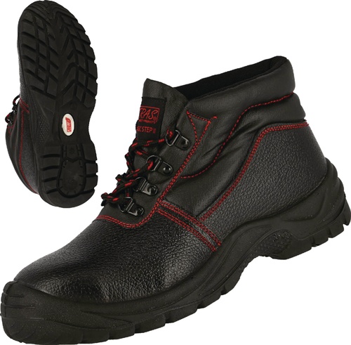 Sicherheitsstiefel BASIC STEP MID Gr.42 schwarz S3 SRC EN20345 Volleder NITRAS